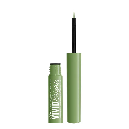 Miniatura 8 de NYX PROFESSIONAL MAKEUP Vivid Brights - Delineador líquido resistente a las manchas con punta precisa, color verde fantasma 02 Verde fantasma