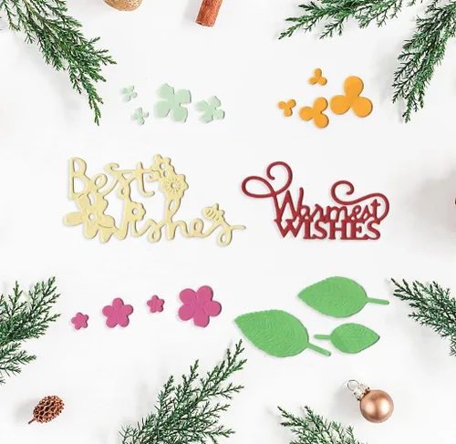 Miniatura 3 de Troqueles de corte de metal, palabras de felicitación para hacer tarjetas, álbumes de recortes y decoración de tarjetas de álbum de fotos Deseo
