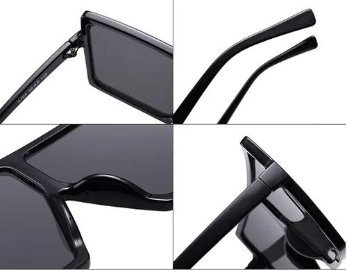 Miniatura 5 de JUSLINK Gafas de sol cuadradas de gran tamaño para mujer modernas y planas