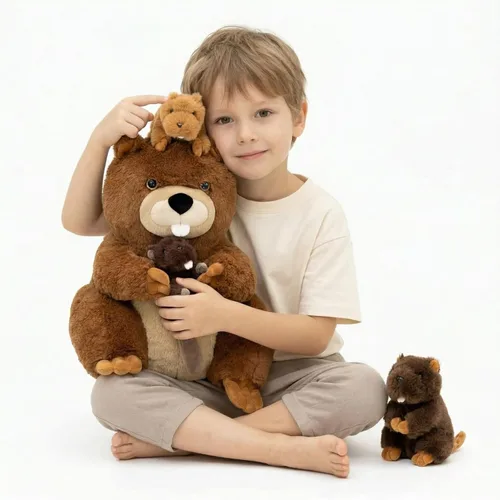 Miniatura 15 de MaoGoLan 5 piezas de peluche de foca gorda con 4 bebés en el interior - Almohada gigante de animal de peluche de foca ultrasuave de 20 pulgadas