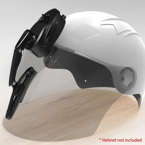 Miniatura 2 de Shkalacar Limpiaparabrisas para casco de motocicleta, 2 W, impermeable, USB, para casco de motocicleta, mini limpiaparabrisas eléctrico