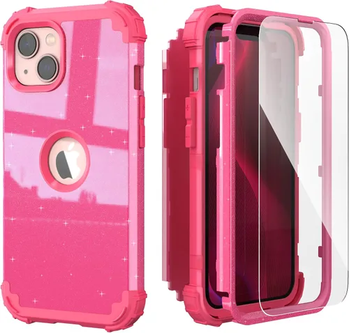 Miniatura 33 de IDweel Funda para iPhone 13 con Protector de Pantalla, para Funda iPhone 14, Híbrida Resistente a Golpes de Servicio Pesado Protección Cubierta Dura