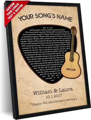 Miniatura 28 de SANTANNA Letras de música personalizadas, impresiones artísticas para decoración de pared (paisajes, pájaros rojos y árbol)