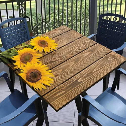 Miniatura 43 de Round Fitted Tablecloth with Elastic Outdoor Table Cover Round Elastic Tablecloths for Tables Waterproof Wipeable Table Cloths for