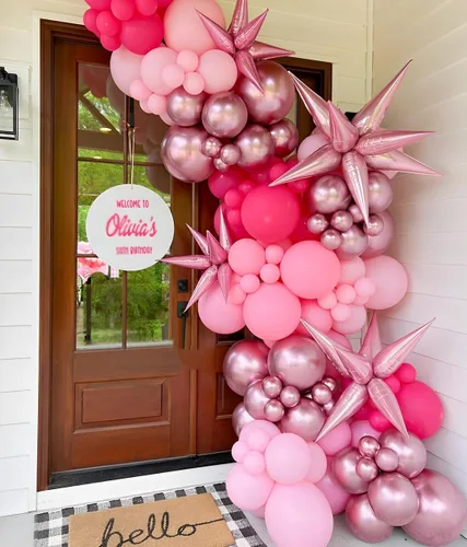 Miniatura 2 de Globos rosados metálicos, globo rosa metálico, 60 piezas, 12 pulgadas, globos de látex cromados de color perla rosa intenso rosa brillante