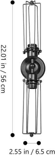 Miniatura 4 de Lámpara de pared de hierro industrial vintage de doble cabeza para pasillo, dormitorio, bar y sala de estar, elegante iluminación de pared
