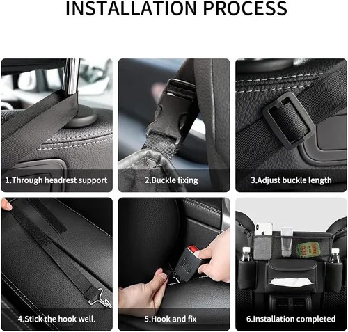 Miniatura 3 de JEYODA Soporte para bolso de coche entre asientos, de gamuza de gran capacidad, para consolas y organizadores automotrices para almacenamiento