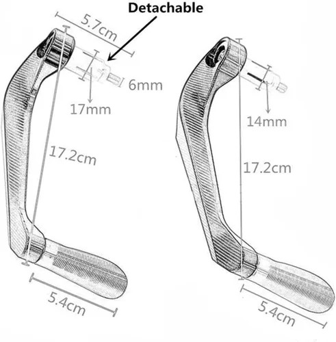 Miniatura 3 de Paramanos Manillar de fibra de carbono Palancas de embrague de freno Protector Protector de aluminio para Yamaha XT660 XT 660 2000 2001 2002-2021