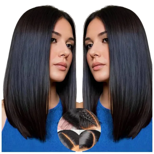 Miniatura 7 de 180% Density Bob Wig Human Hair 13x4 HD Transparent Lace Frontal Wigs Pre Plucked Bleached Knots Glueless Wig Short Straight Bob Wigs for Black