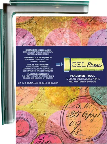 Gel Press Herramienta de colocación: guía de alineación de precisión para impresión en gel, impresiones repetibles en capas, fácil posicionamiento