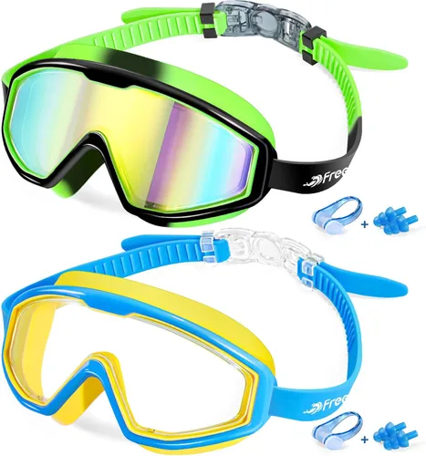 Miniatura 11 de Freela Gafas de natación transparentes para niños de 3 a 15 años, antiniebla, sin fugas, para piscina, playa, natación