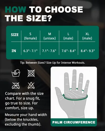Miniatura 6 de Trideer Guantes de entrenamiento para hombres, guantes para levantamiento de pesas con soporte para muñeca, protección completa de la palma y agarre