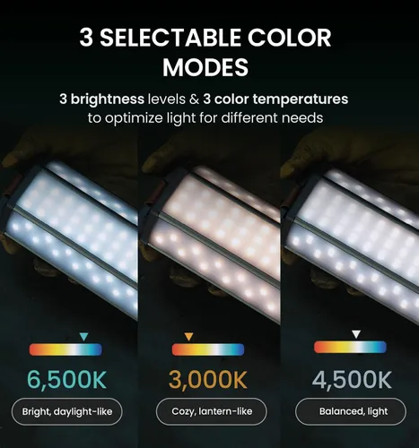 Miniatura 3 de CLAYMORE 3FACE NEO - Linterna LED recargable de 10 luces LED – 4,900 lúmenes, luz gran angular de 3 lados, tiempo de funcionamiento de 45 horas, 3