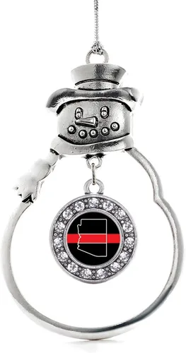 Miniatura 230 de Inspired Silver - Roller Queen - Adorno de Navidad plateado - Adorno circular para árbol de Navidad con circonita cúbica - Decoración colgante