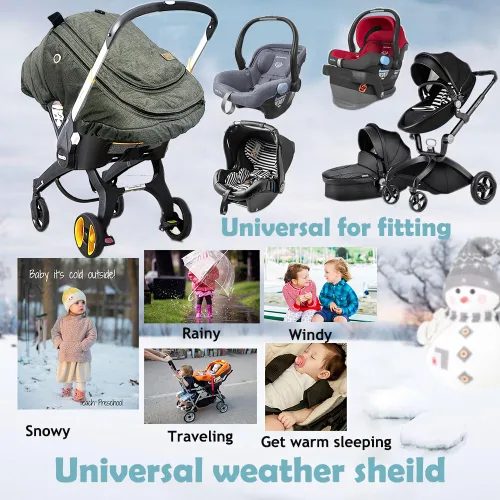 Miniatura 2 de Fundas de asiento de automóvil para bebés de invierno, funda de asiento de automóvil para bebé, resistente al agua, protector universal para clima