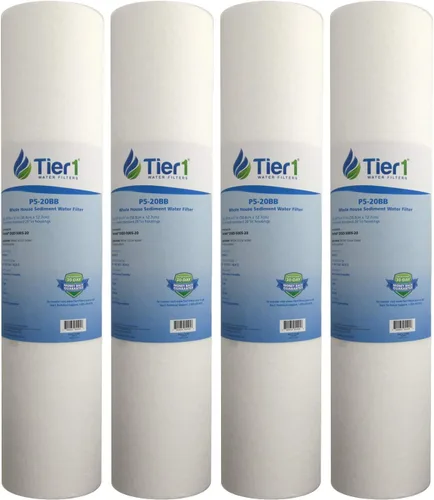 Tier1 Filtro de agua de 5 micras de 20 x 4.5 pulgadas | Cartucho de prefiltro de sedimentos de polipropileno hilado para toda la casa | Reemplazo