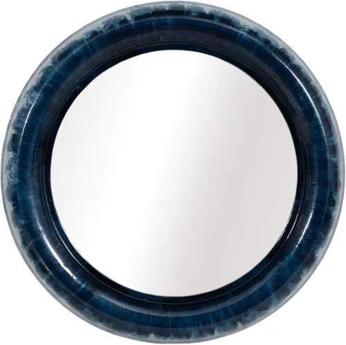 Miniatura 10 de Sagebrook Home Espejo de pared redondo moderno, marco de metal, acento decorativo contemporáneo, elegante diseño de hierro para sala de estar