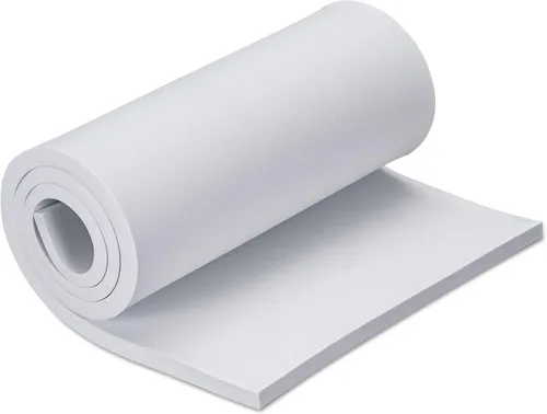 Miniatura 40 de Hoja de espuma EVA blanca en rollo, espuma EVA premium de 6 mm de grosor, 49" x 13.9", alta densidad 86 kg/m3 para disfraz de Halloween, Blanco