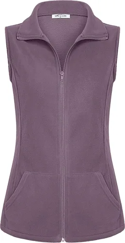 Miniatura 6 de SeSe Code Chaleco de forro polar ligero con cremallera frontal y bolsillos para mujer