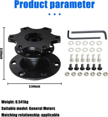 Miniatura 2 de Adaptador de volante de aluminio Sodcay, buje de liberación rápida, dispositivo de modificación de carreras de 6 agujeros, accesorios universales