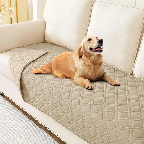 Miniatura 76 de hyha Manta impermeable para perros, manta reversible para cama de mascotas, funda suave para sofá/sillón lavable para perros, fundas impermeables