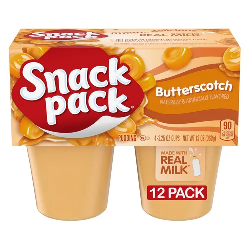 Miniatura 11 de Snack Pack Tazas de pudín con sabor a pastel de crema de plátano, 3.25 onzas, 4 unidades (paquete de 12)