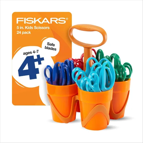 Miniatura 2 de Tijeras clásicas para niños, de punta roma, 5 pulgadas, los colores pueden variar, Colores Variados