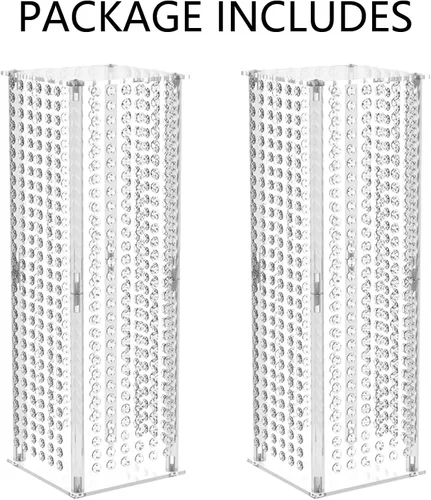 Miniatura 2 de Nuptio Centros de mesa de boda para mesas jarrones, 2 piezas de 23.6 pulgadas de alto, jarrón de flores para decoración de mesas de fiesta, elegante
