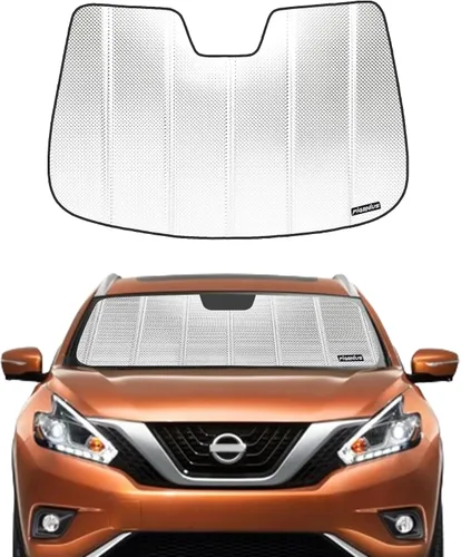 Miniatura 7 de Pigenius Parasol para parabrisas Nissan Murano 2015-2018, acabado plateado metálico