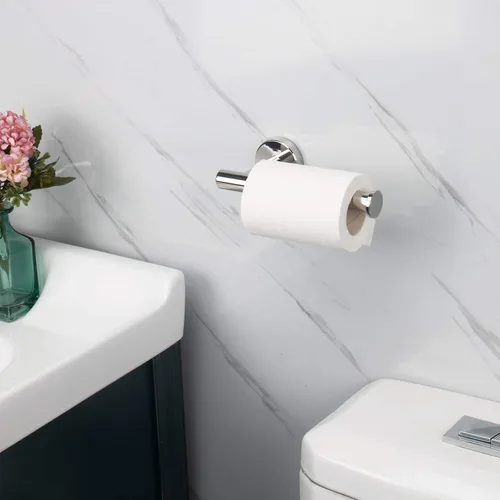 Miniatura 2 de NearMoon Portarrollos de papel higiénico para baño, acero inoxidable premium SUS304 a prueba de óxido, soporte para rollo de papel higiénico montado