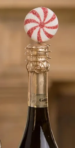 Miniatura 2 de Bethany Lowe - Servilletero de menta roja/Charm de vino - TF2281