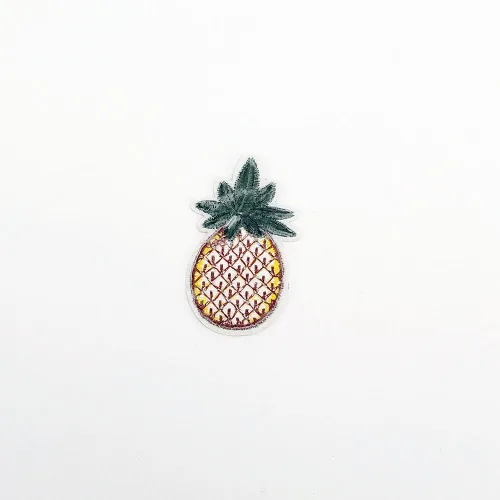 Miniatura 5 de Parche bordado de piña para coser/planchar en el parche para ropa, vestido de planta, sombrero, jeans, flores de costura, apliques, accesorio