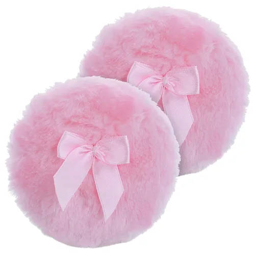 Sibba Puff grande y esponjoso, 4 pulgadas, ultra suave, lavable, reutilizable, de terciopelo para cara, cuerpo, herramienta de maquillaje húmedo y