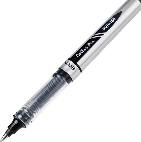 Miniatura 6 de EYEYE Paquete de 25 bolígrafos de bola de rodillo negros de 0.7mm, bolígrafo de bola de rodillo de punta media de secado rápido, bolígrafos de tinta