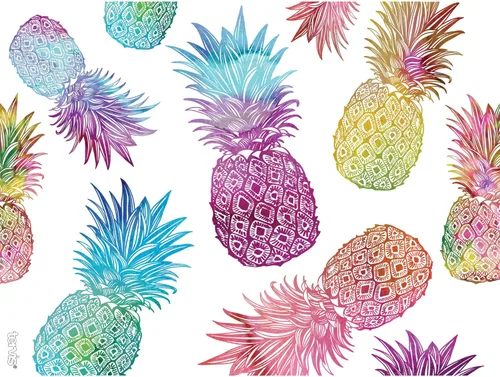 Miniatura 2 de Tervis Vaso aislado de doble pared con estampado de piña en acuarela hecho en Estados Unidos, mantiene las bebidas frías y calientes, 24 onzas