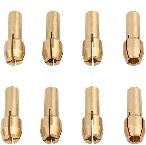 Miniatura 2 de 9 piezas de latón con pinza de latón para herramientas rotativas Dremel (juego de 9 tuercas de pinza)