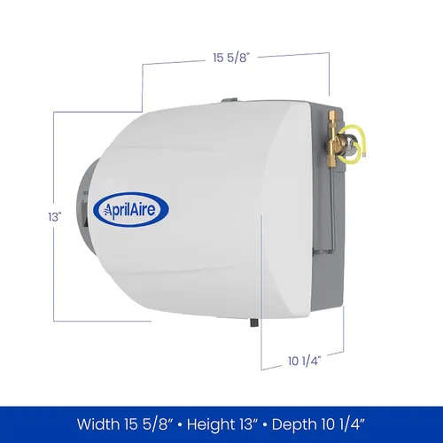 Miniatura 7 de AprilAire 500M Humidificador para toda la casa, humidificador manual y compacto para conectar al sistema de ventilación, humidificador de gran