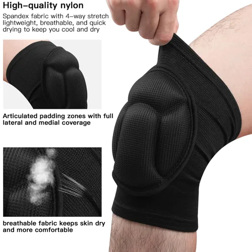 Miniatura 3 de Rodilleras para mujeres y hombres, rodilleras de baloncesto, voleibol, rodilleras para mujeres y hombres, rodilleras de lucha libre
