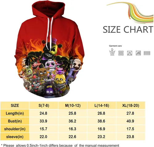 Miniatura 5 de Puzhai Sudadera con capucha para adolescentes con estampado 3D de anime para niños y niñas