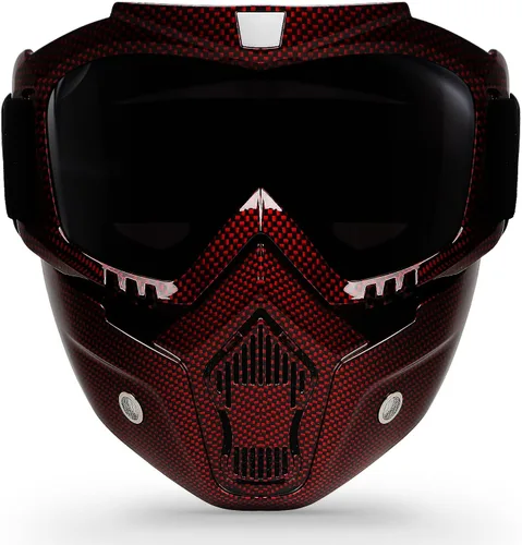 Miniatura 12 de Gafas de motocicleta con máscara facial desmontable, gafas de motocross de cara completa protectoras, gafas ATV, de bicicleta de tierra, MX
