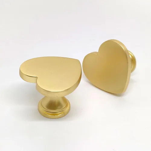 Miniatura 7 de 6 piezas de manijas de pomo de trébol de cuatro hojas de latón, pomos dorados para gabinetes, cajones, cómodas, muebles, cocina, armario, baño