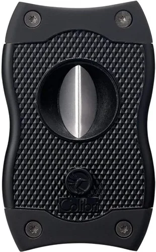 Colibri Cortador de puros 2 en 1 de alta calidad, corte SV, ergonómico, acero inoxidable, corte en V y corte recto, con resorte, ideal para hasta 60