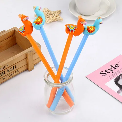 Miniatura 7 de Animal Llama Alpaca Oveja Camel Bolígrafos de Gel Set Moda Lindo Colorido Kawaii Encantador Colorido Bolígrafos de Gel de Oficina Material Escolar