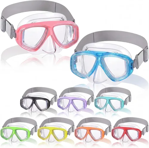 Miniatura 13 de Flutesan Gafas de natación para niños y jóvenes con cubierta para la nariz, correa elástica, máscara de buceo, natación, impermeable, gafas