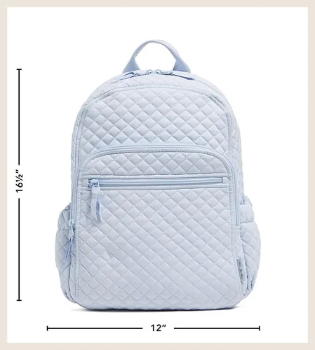 Miniatura 9 de Vera Bradley Mochila Campus de sarga de rendimiento, Negro, talla única