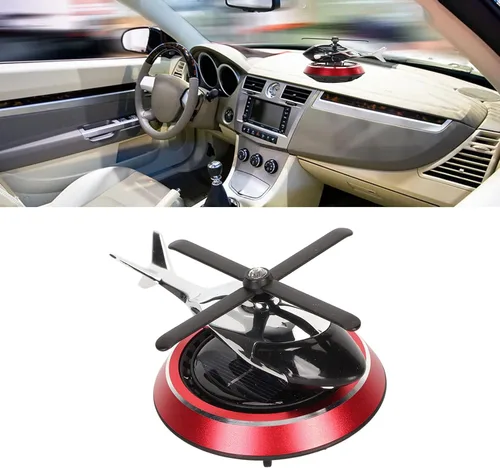 Miniatura 5 de Ambientador para automóvil, helicóptero mejorado para aromaterapia, ambientador giratorio solar con rotación solar, alivia el estrés y purifica