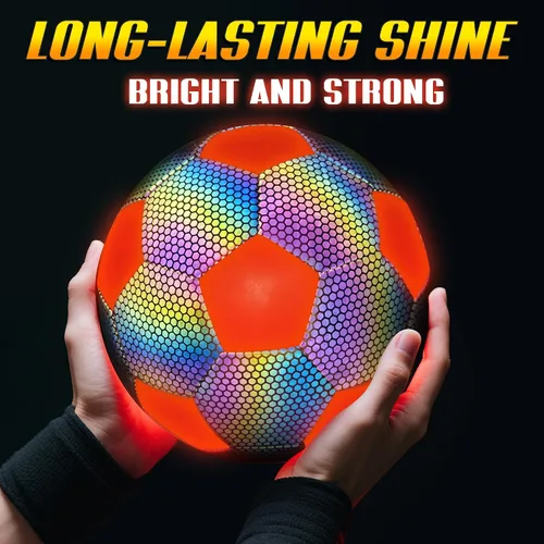 Miniatura 4 de Balón de fútbol que brilla en la oscuridad con luces LED, pelota de fútbol iluminada para juegos nocturnos, tamaño 5 regalo para niños y adultos