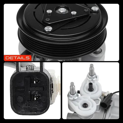 Miniatura 9 de A-Premium Compresor de CA con embrague compatible con Volvo XC60 2015-2017, XC90 2017-2019, S60 2.0L 2017-2018, XC70 2015-2016, S80 S90 V60 V90 y más