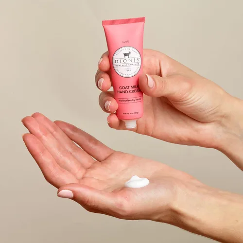 Miniatura 4 de Dionis Crema de manos de leche de cabra – Loción hidratante para piel seca, segura para pieles sensibles – Love 1 oz (paquete de 6)