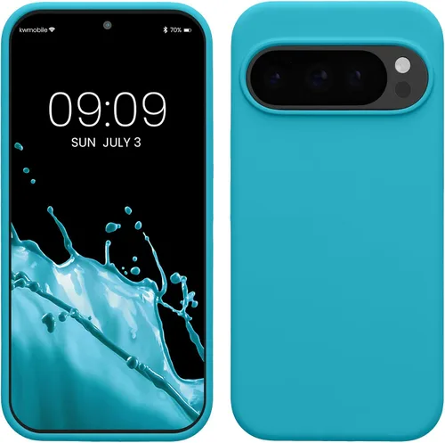Miniatura 470 de kwmobile Funda Compatible con Google Pixel 6 Pro - Funda de teléfono de silicona TPU con acabado suave - Azul Arrecife
